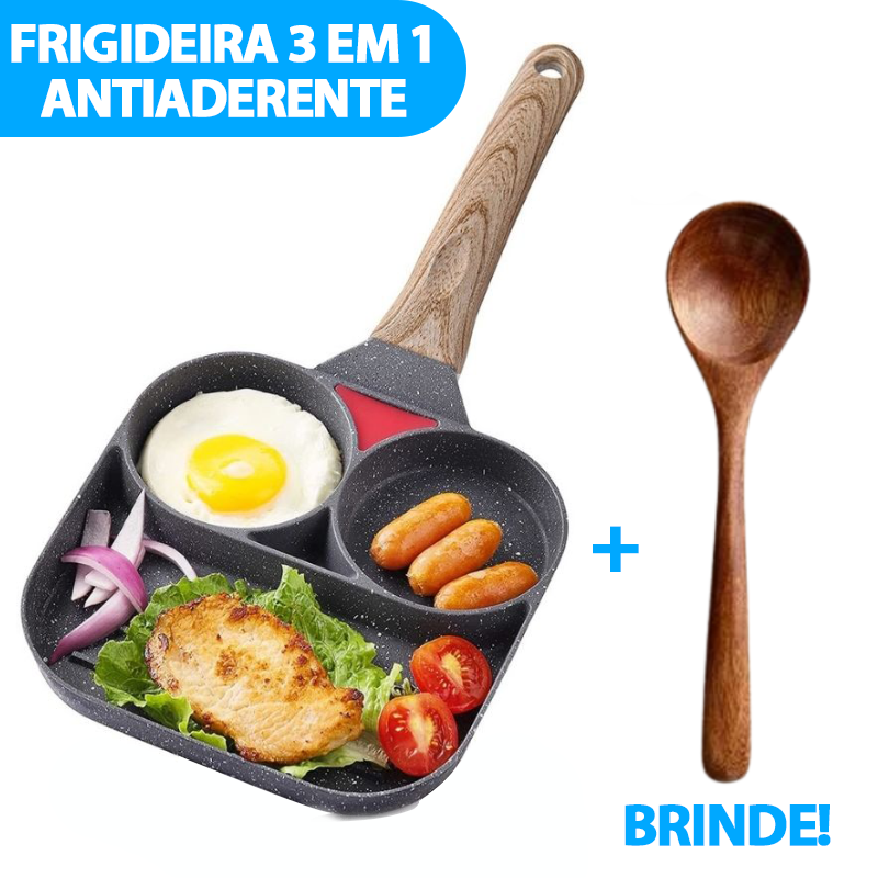 Frigideira Antiaderente 3 em 1 + [BRINDE EXCLUSIVO]